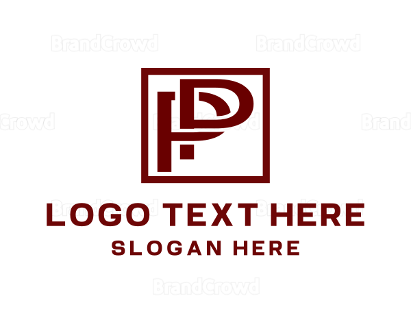 Modern Business Letter P Logo