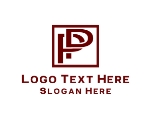 Modern Business Letter P Logo