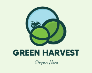 Cultivation - Green Eco Tractor Farming logo design