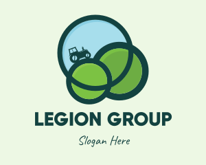 Green Eco Tractor Farming logo design