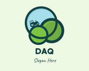 Environment - Green Eco Tractor Farming logo design
