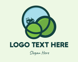 Eco - Green Eco Tractor Farming logo design