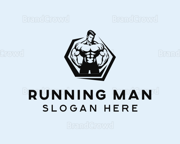 Muscle Gym Bodybuilder Logo