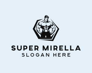 Muscle Gym Bodybuilder Logo
