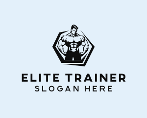 Muscle Gym Bodybuilder logo design