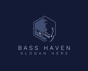 Bass - Musician Bass Guitar logo design