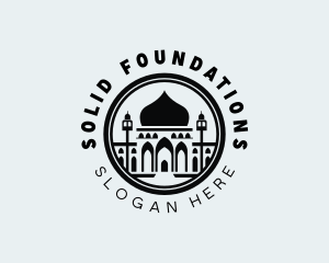 Niqab - Islam Mosque Architecture logo design