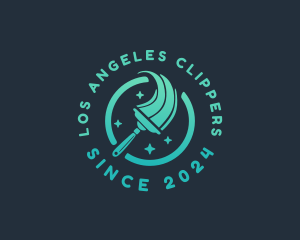 Sparkle Cleaning Mop logo design