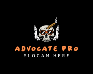 Smoking Vaping Skull Logo