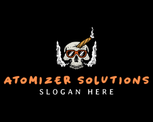 Atomizer - Smoking Vaping Skull logo design