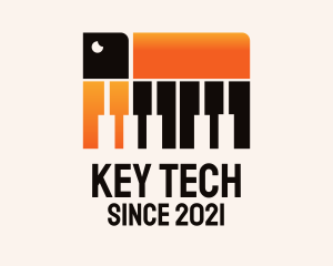 Toucan Piano Keys  logo design