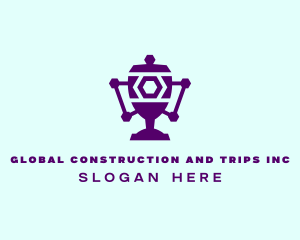 Digital - Purple Digital Trophy logo design