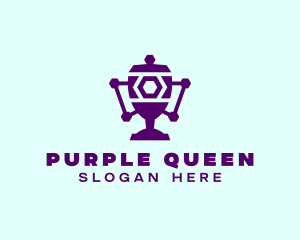 Purple Digital Trophy logo design