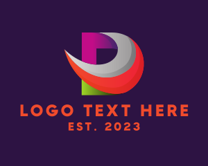 Wig - Colorful Letter D Company logo design