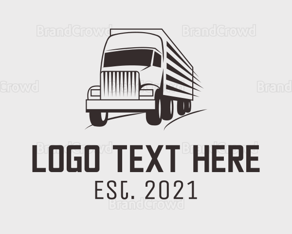 Driving Truck Haulage Logo