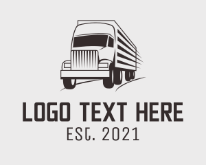 Trailer - Driving Truck Haulage logo design