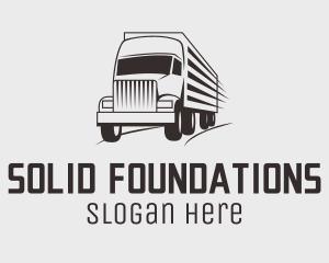 Driving Truck Haulage Logo