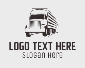 Driving Truck Haulage Logo