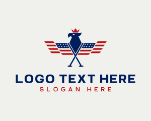 Veteran - USA Flag Eagle logo design