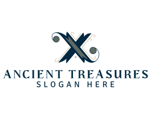 Medieval Boutique Letter X logo design