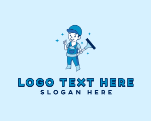 Mascot - Sanitation Cleaner Housekeeping logo design