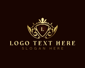 Shield - Elegant Crown Crest logo design