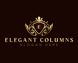 Elegant Crown Crest logo design