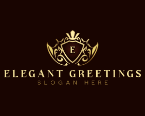 Elegant Crown Crest logo design