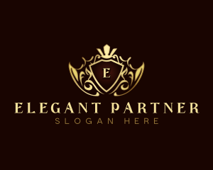 Elegant Crown Crest logo design