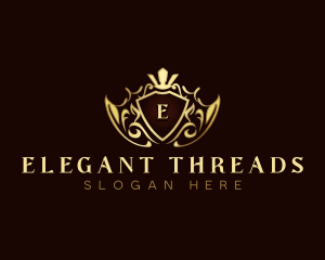 Elegant Crown Crest logo design