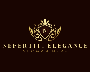 Elegant Crown Crest logo design