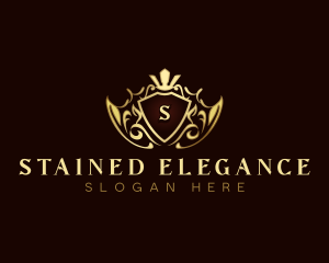 Elegant Crown Crest logo design