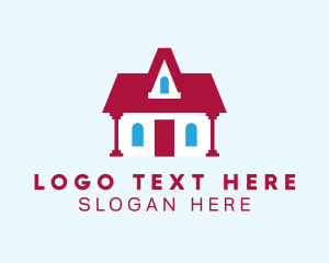 Realty - Red Roof House logo design