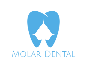 Molar - Blue Tooth Dental logo design