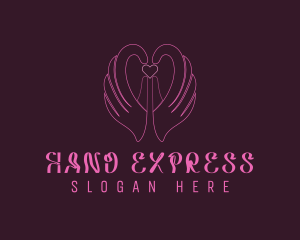 Heart Hands Care logo design