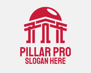 Pillar - Sun Temple Pillar logo design