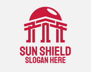 Sun Temple Pillar logo design