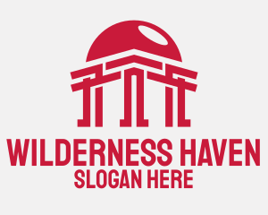 Lodge - Sun Temple Pillar logo design