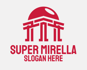 Sun Temple Pillar logo design