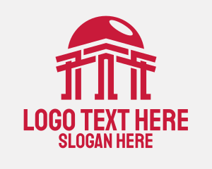 Lodge - Sun Temple Pillar logo design