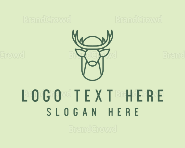 Wild Deer Hunting Logo