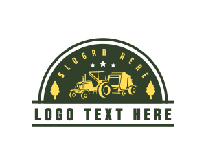 Fertilizing - Tractor Agricultural Farming logo design