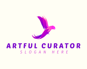 Watercolor Parrot Bird logo design