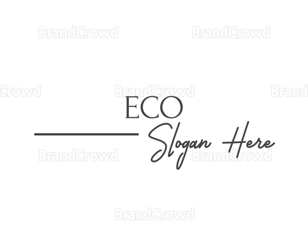 Feminine Minimalist Wordmark Logo