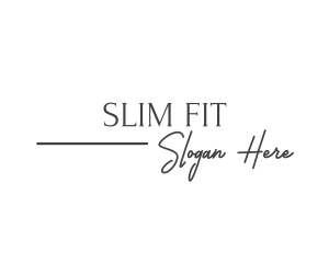 Slim - Feminine Minimalist Wordmark logo design