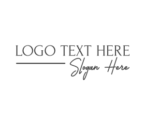 Black And White - Feminine Minimalist Wordmark logo design