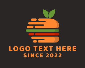 Cafeteria - Fast Vegan Burger logo design