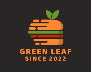 Vegan - Fast Vegan Burger logo design