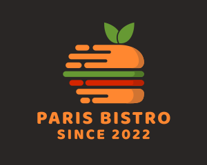 Fast Vegan Burger logo design