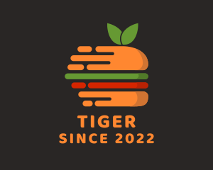 Vegetarian - Fast Vegan Burger logo design